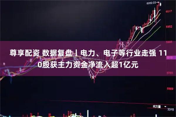 尊享配资 数据复盘丨电力、电子等行业走强 110股获主力资金净流入超1亿元