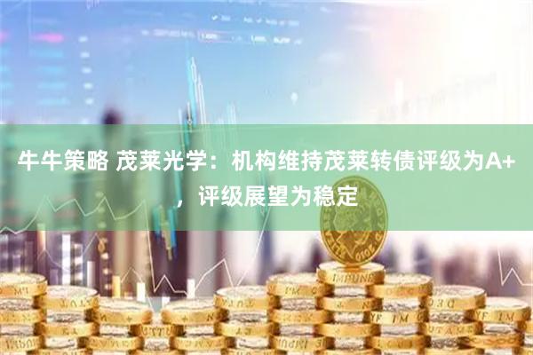 牛牛策略 茂莱光学：机构维持茂莱转债评级为A+，评级展望为稳定